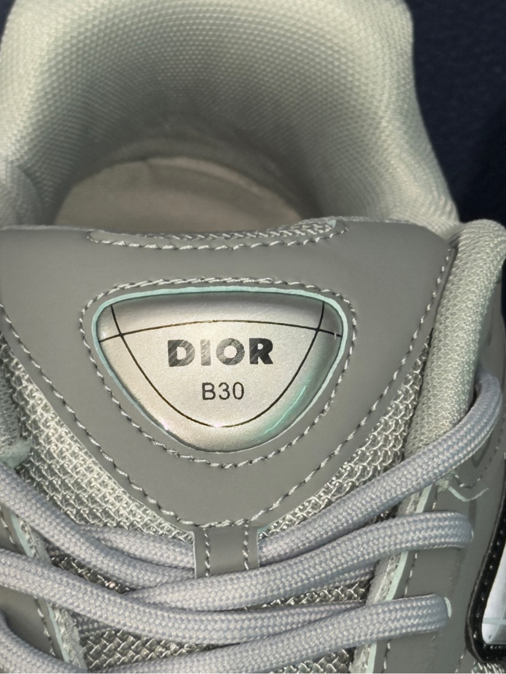 Dior white / Gray B30 Mesh Sneakers - Picture 3 of 11